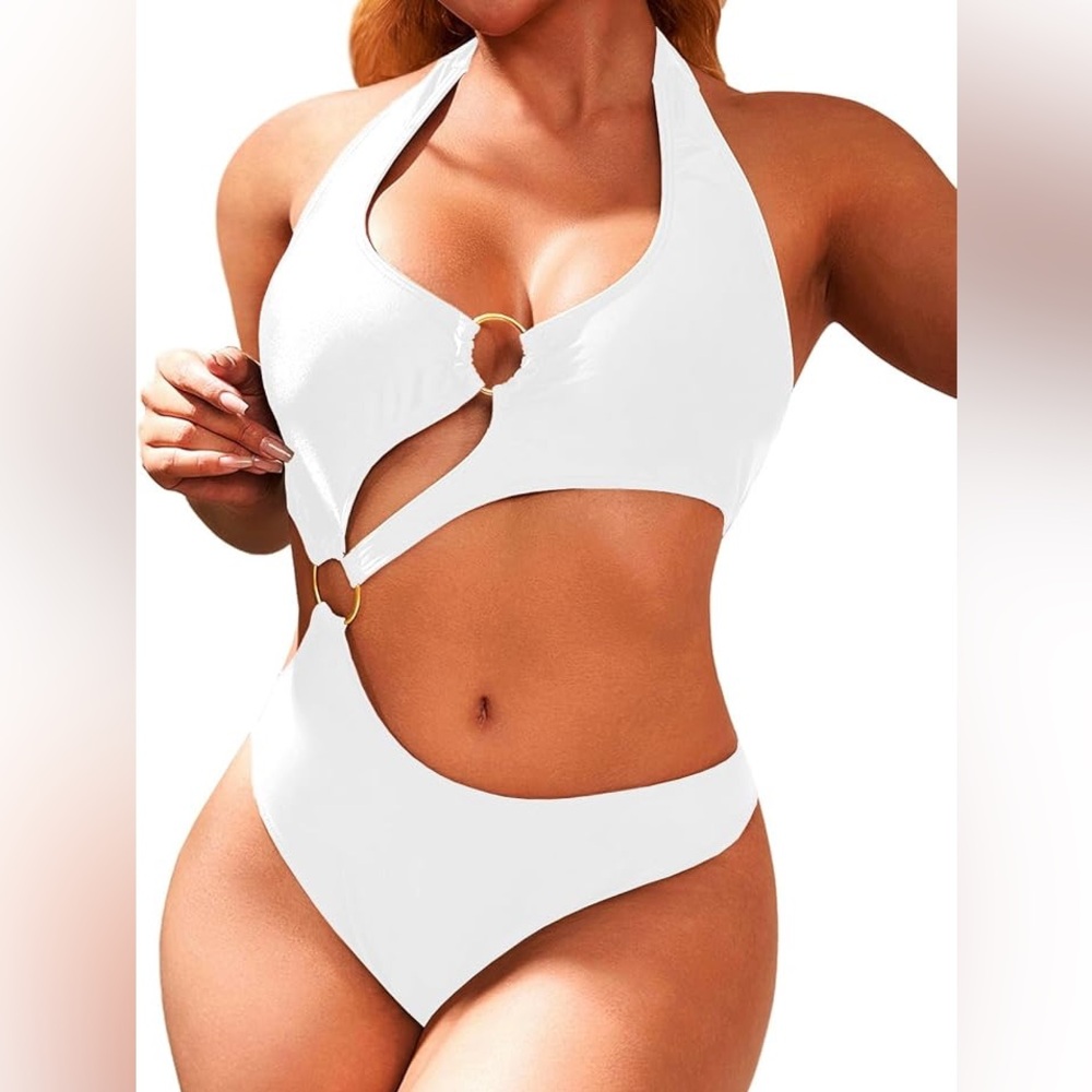 Cutout Ring One Piece swim - Picture 2 of 5